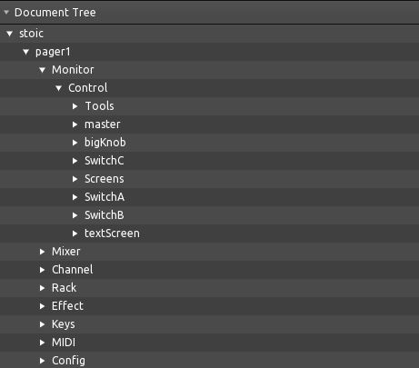 The editor tree view